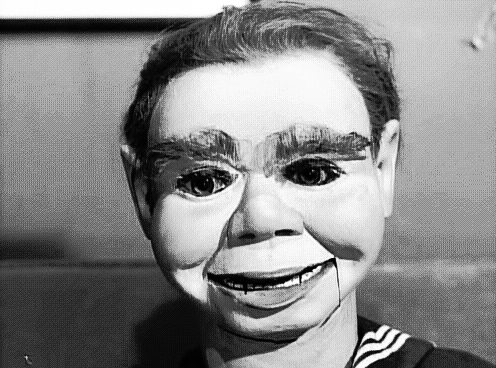 Ventriloquist Dummy with Huge Eyebrows