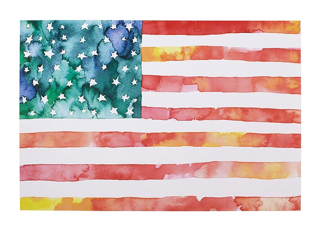 American Flag Watercolor from Uncommon Goods