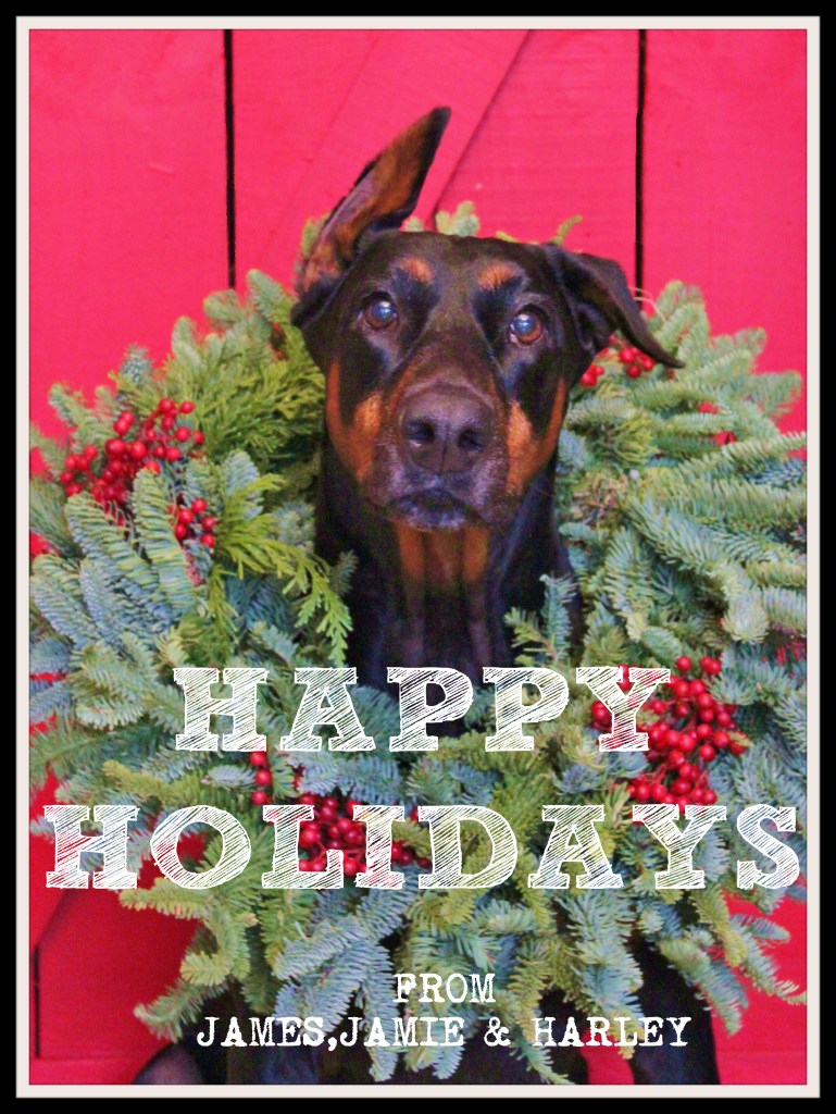 Happy Holidays from Harley Davidson in the Christmas Wreath