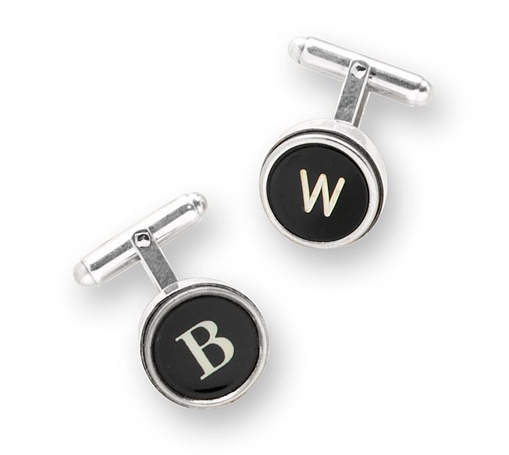 Silver Type Key Cufflinks from Uncommon Goods