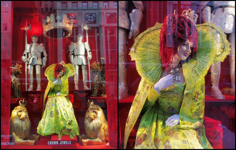 Bergdorf Goodman Holiday Window Crown Jewels Collage