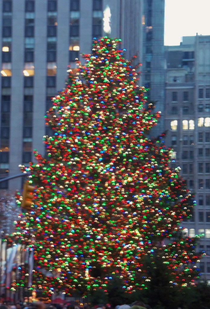 Blurry Tree at Rockefeller Center