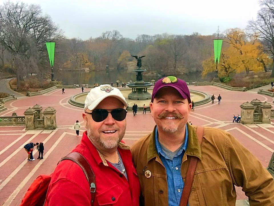 James and Jamie in front of the Bethesda Fountain