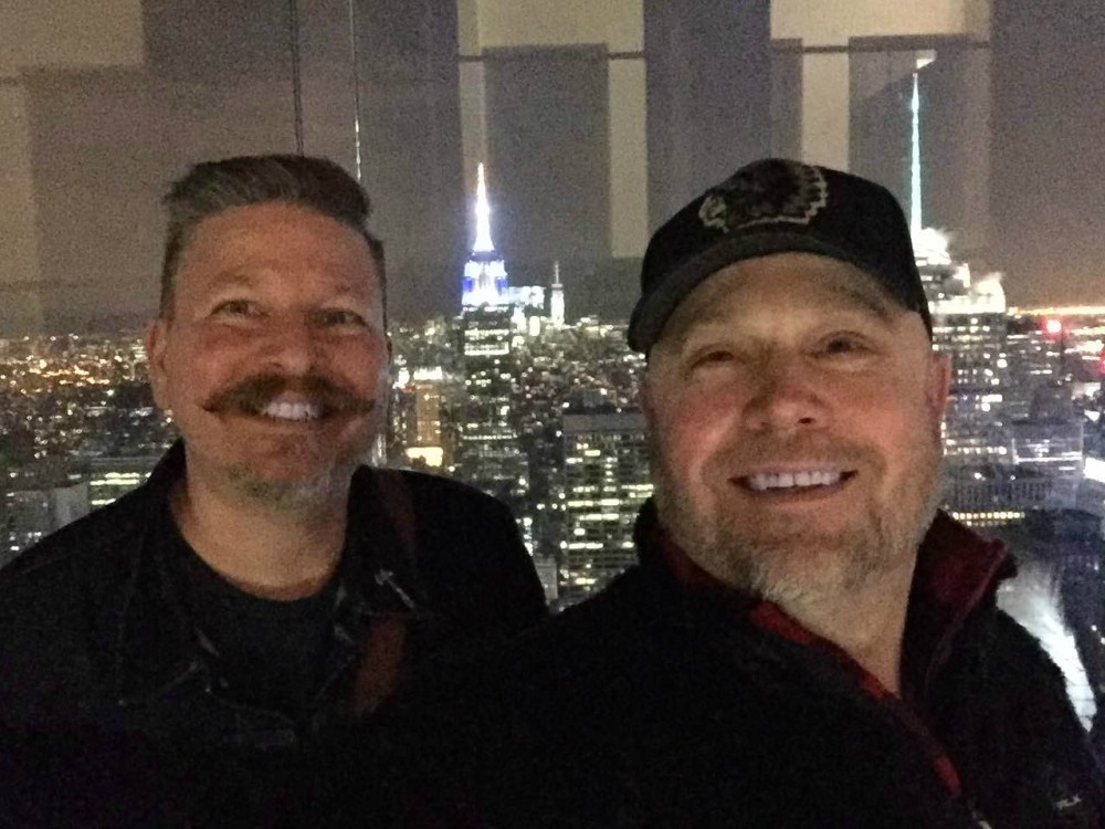 Jamie and James on Top of the Rock