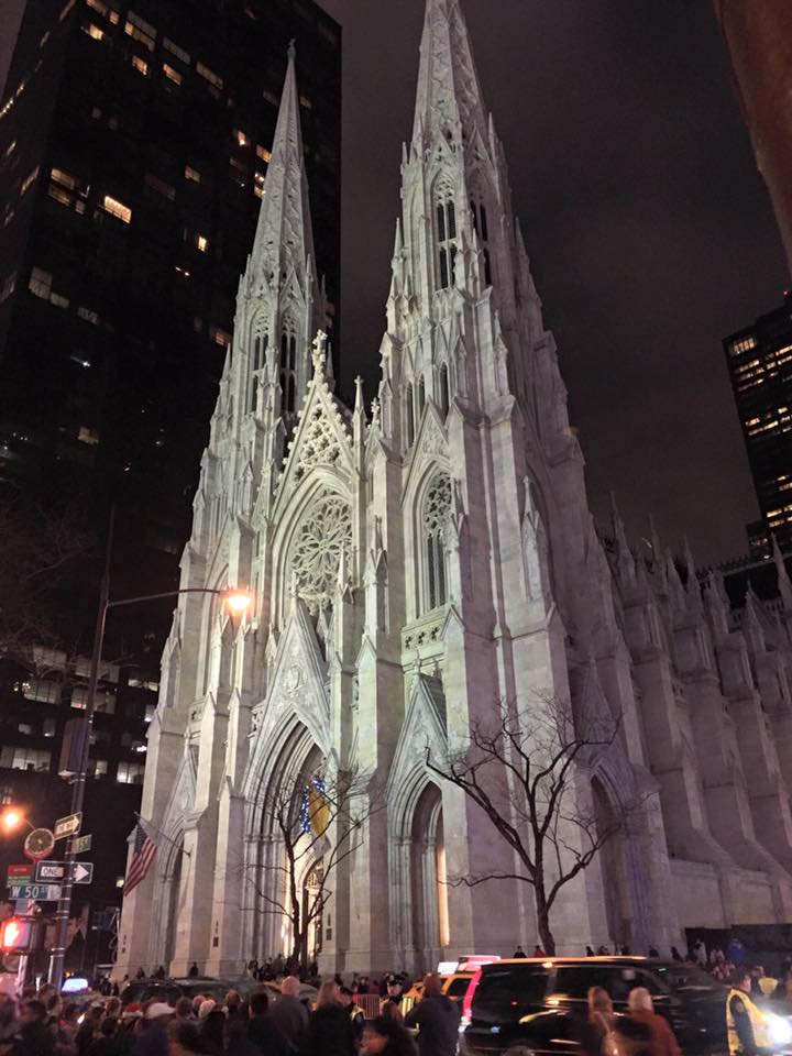 Saint Patricks Cathederal in the December Night