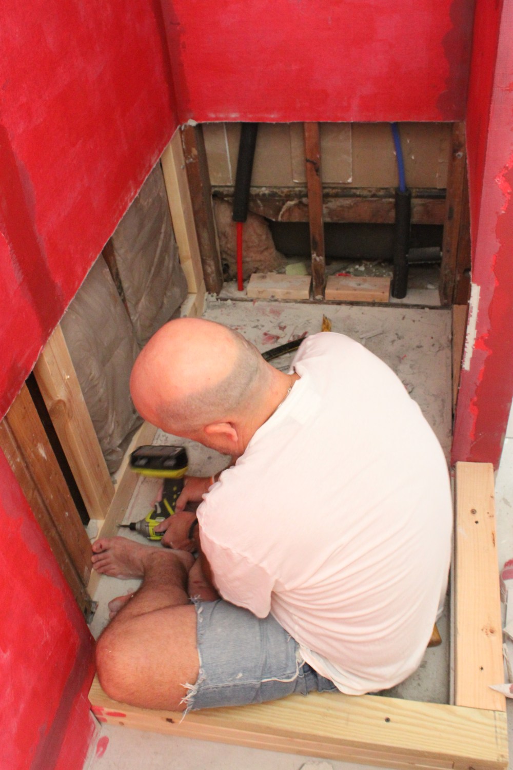 Jamie Removing the Walls of the Shower