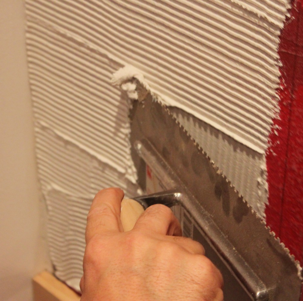 Troweling on the Mortar