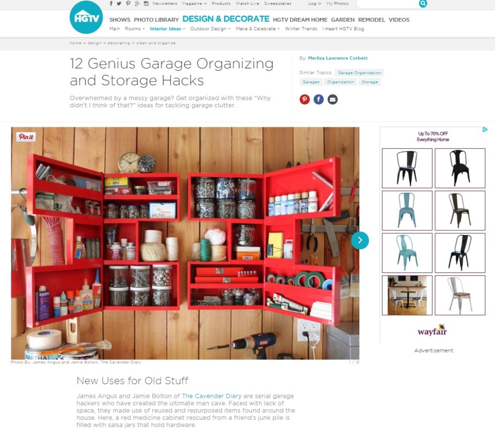 HGTV.com Garage Organizing Hacks
