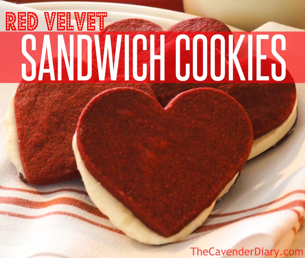 Red Velvet Sandwich Cookies for Valentine's Day from the Cavender Diary