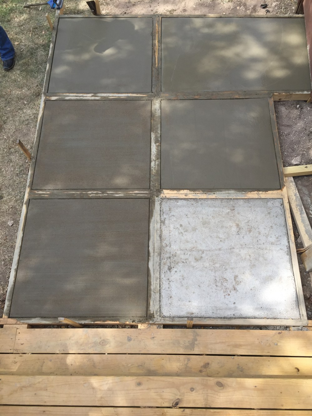 Waiting for our New Concrete Pavers to Dry