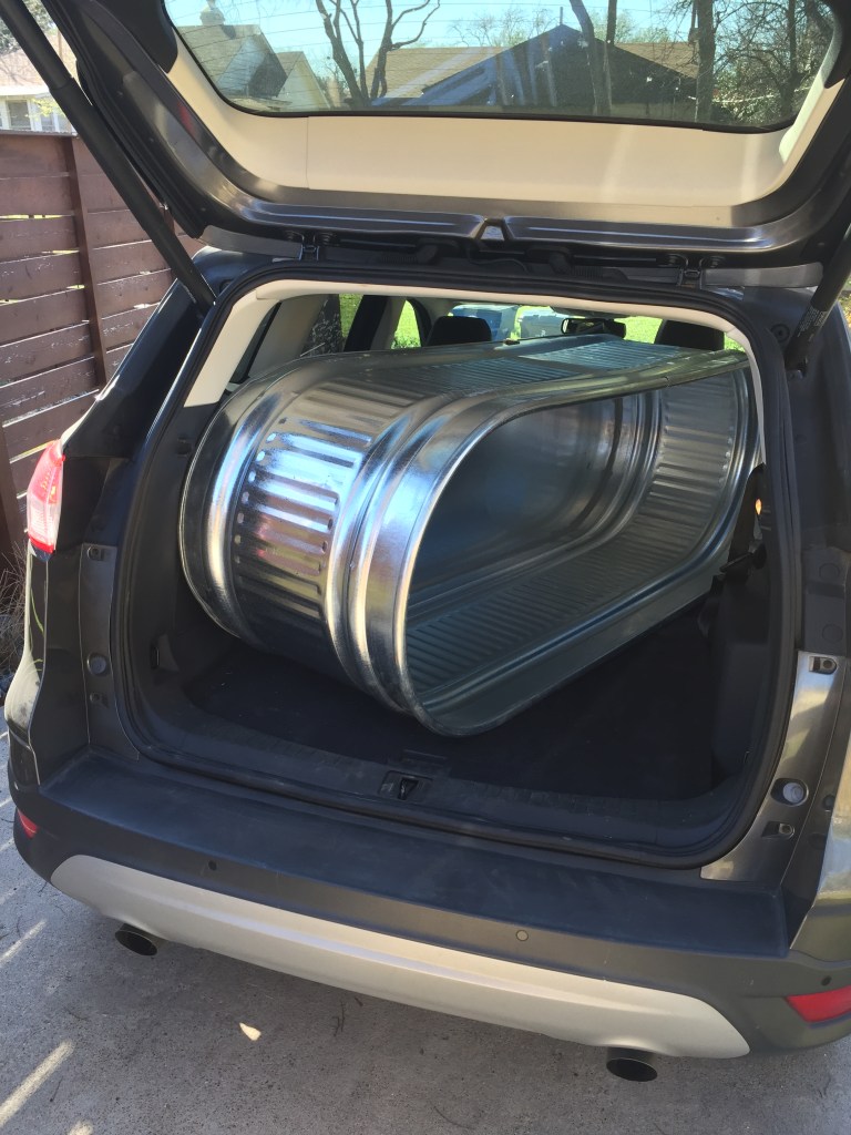 Just Barely Fits in the Back of Jamie's Car