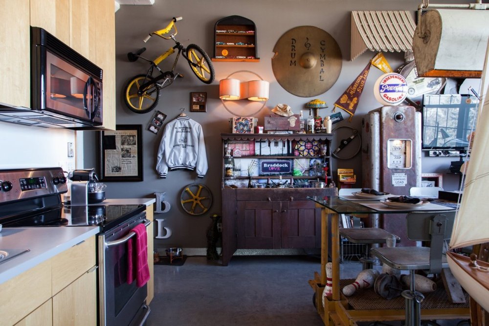 Wall of Goodies in Matts Apartment