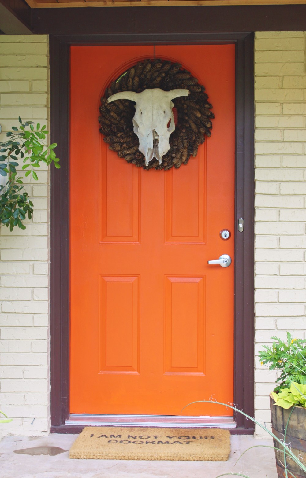 Crappy Orange Front Door at the Cavender House
