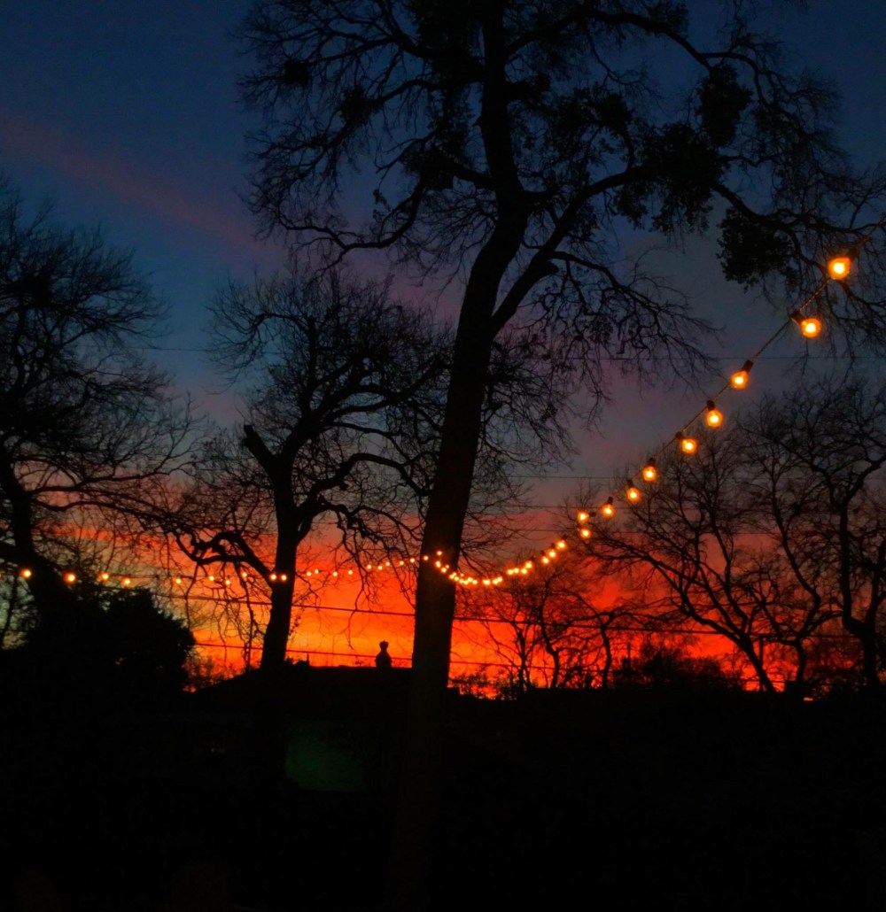 Sunset From Our Oak Cliff Backyard