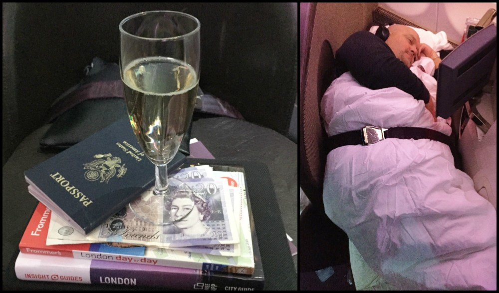 Plane to London collage