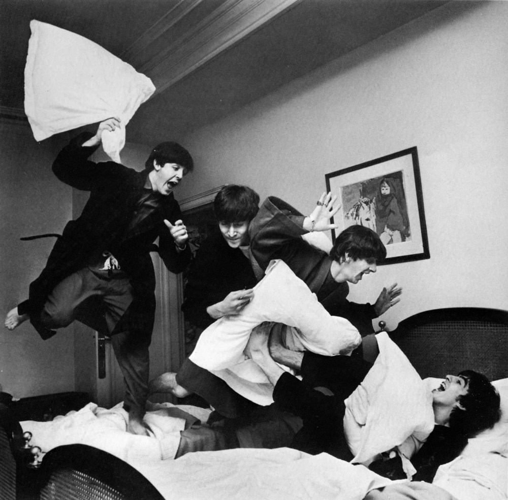 The Beatles Jumping in Bed Harry Benson