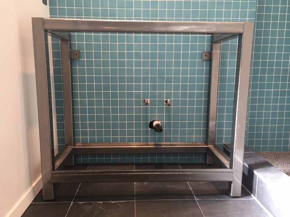 Vanity in Place in the MAster Bathroom