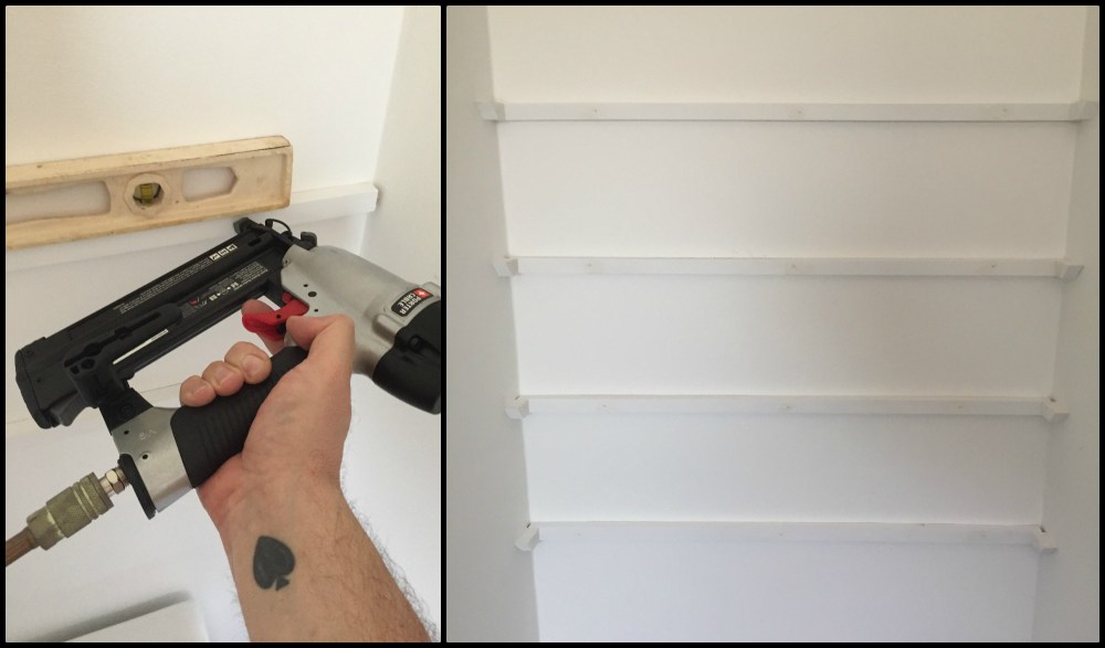 Master BAthroom Shelves -collage