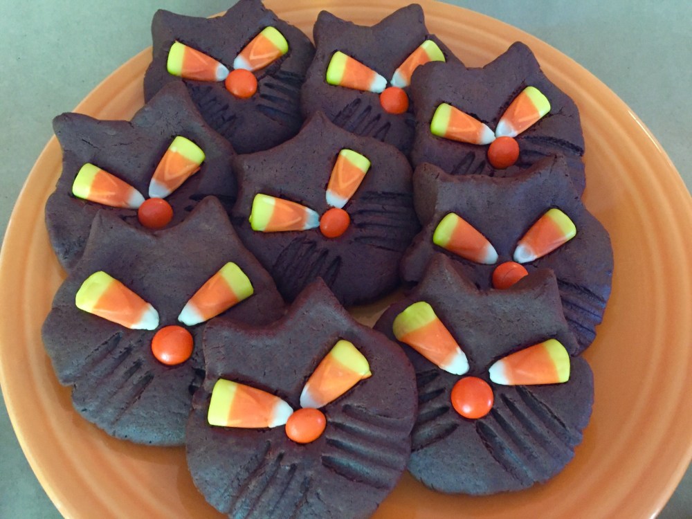 Plate Of Black Cat Cookies