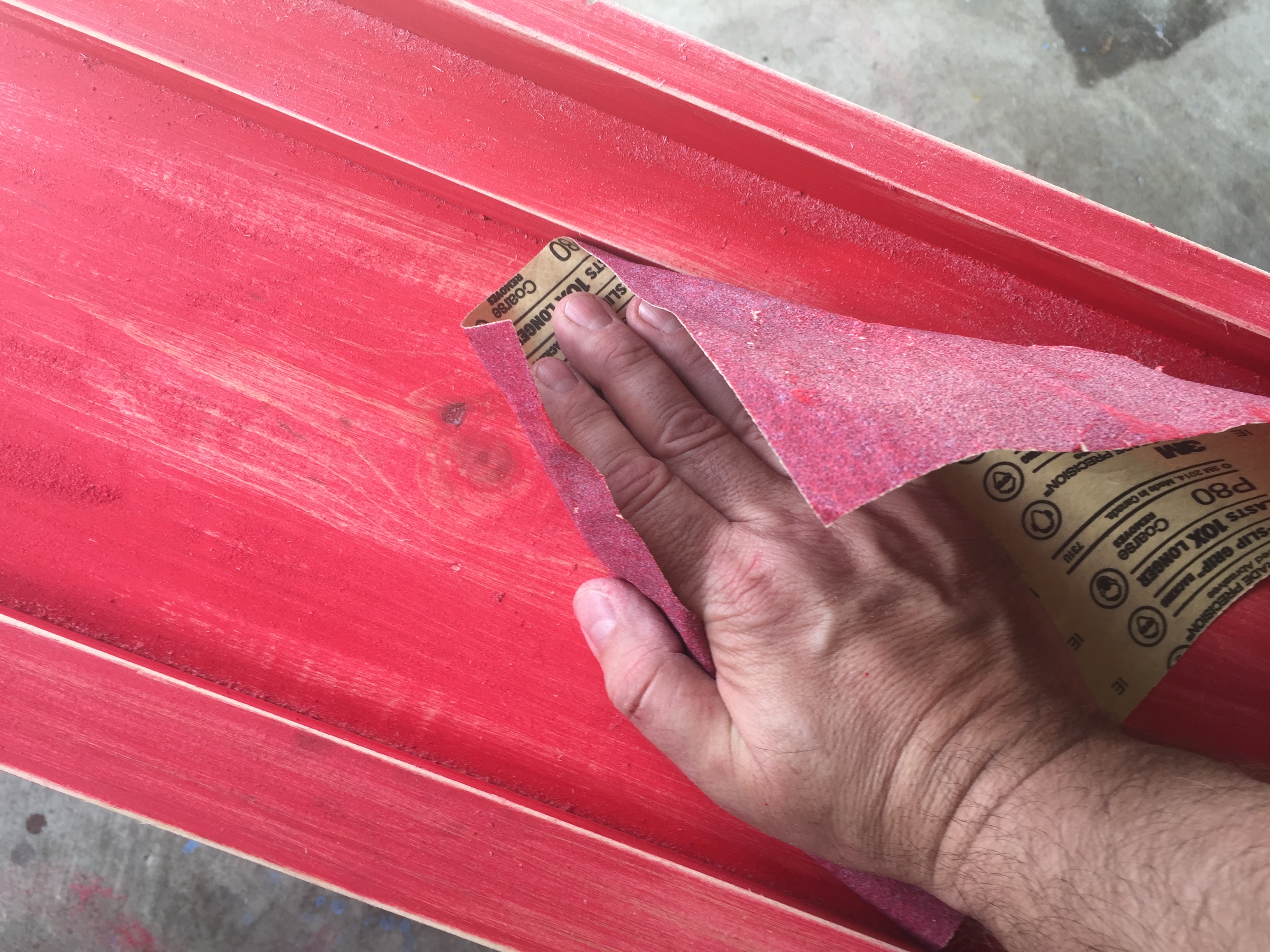 Use a Heavy Grit Snadpaper