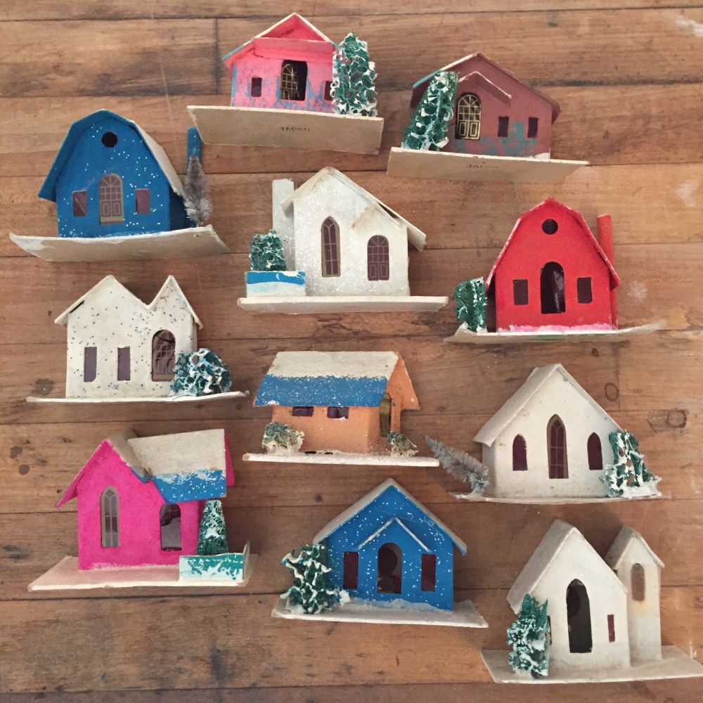 Small Vintage Putz Houses