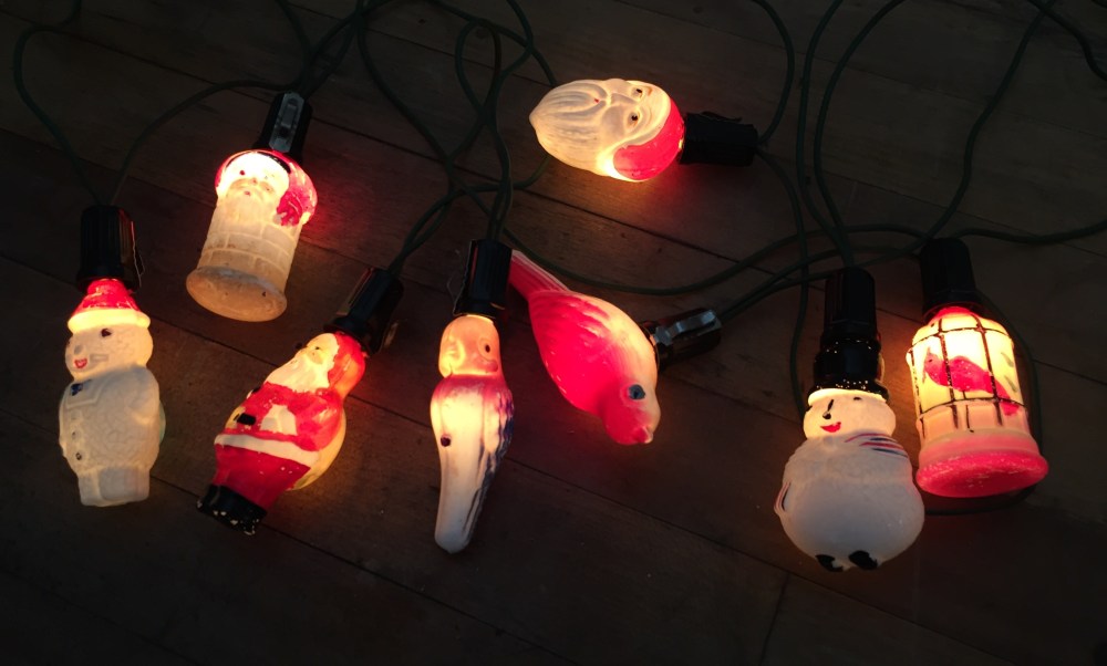 Vintage Milk Glass Bulbs on a String