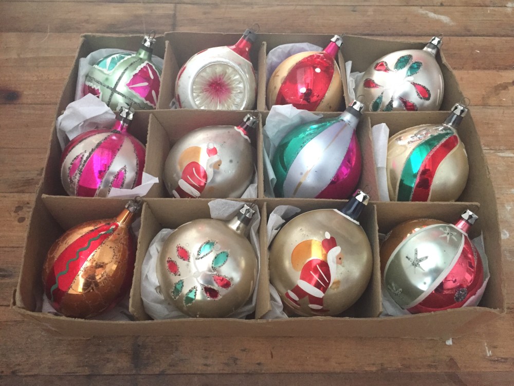 Vintage Polish Glass Ornaments