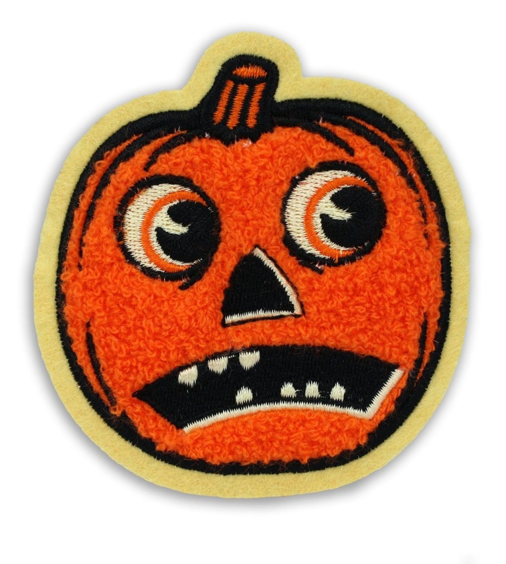 Beistle Scaredy Jack-O-Lantern Chenille Patch