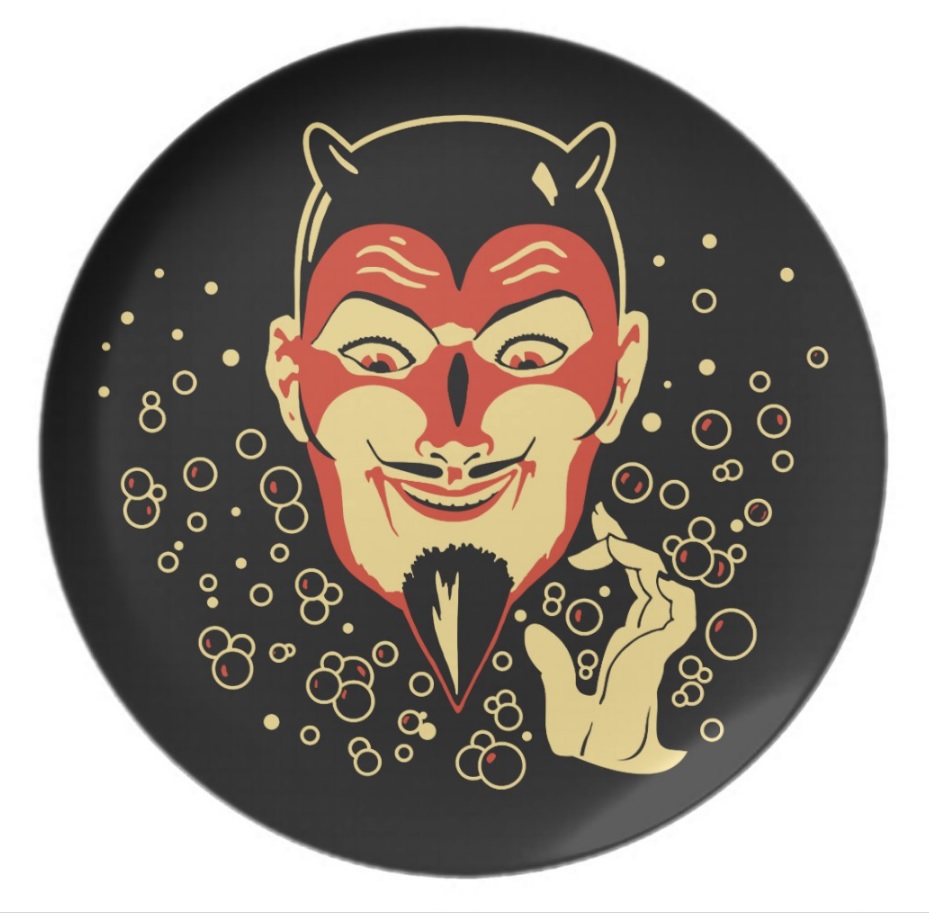 Vintage Halloween Devil Plate