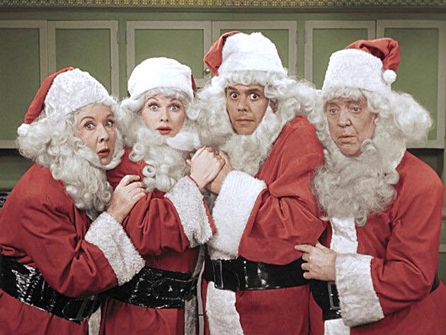 Ethel Lucy Ricky and Fred as Santas