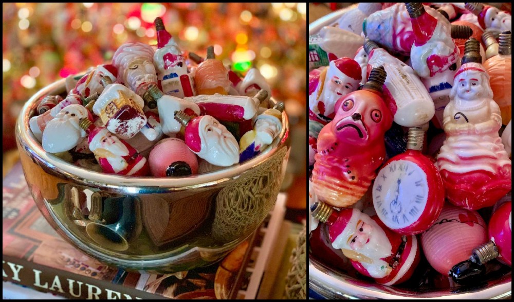 Bowl of Figural Bulbs Collage