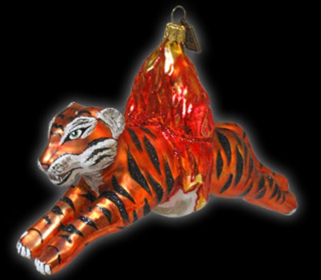 Eric Cortina Tiger Glass Ornament