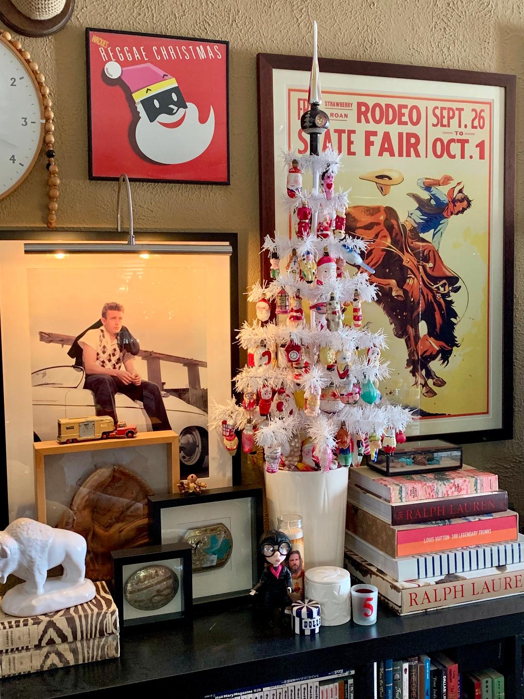 Small White Feather Tree in the Den
