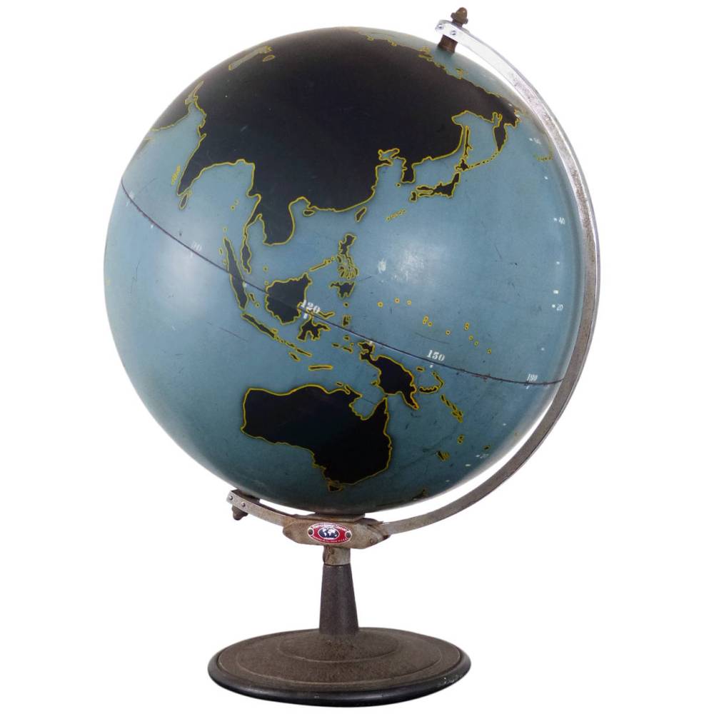 Vintage Metal Military Globe