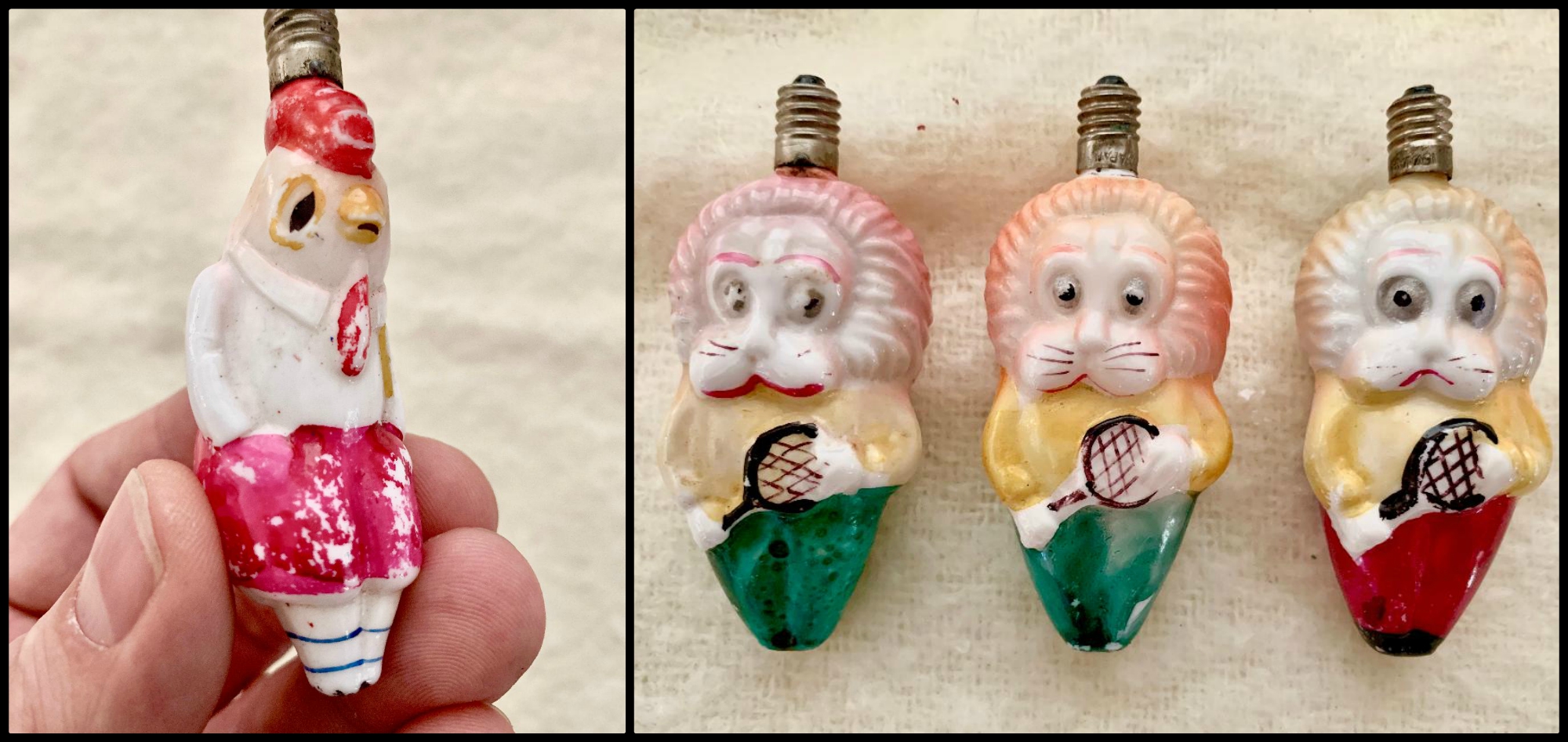 Figural Bulb Animals Collage