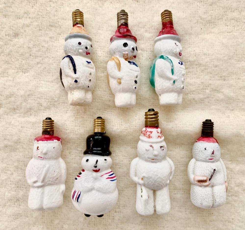 Figural Bulb Snowmen