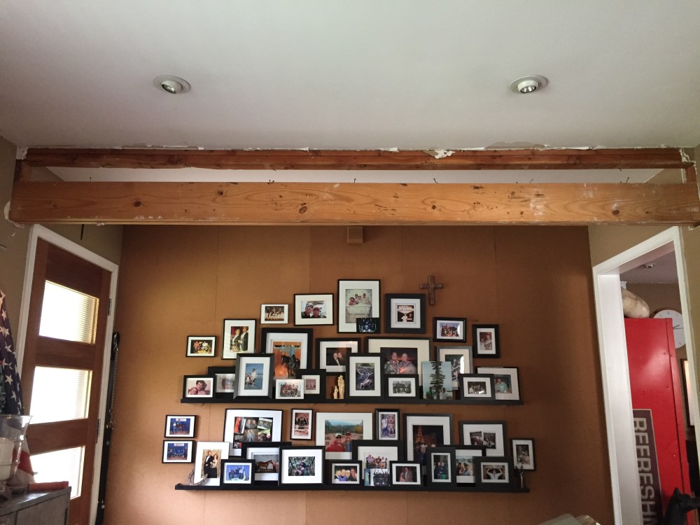 Header in Living Room with Drywall Removed