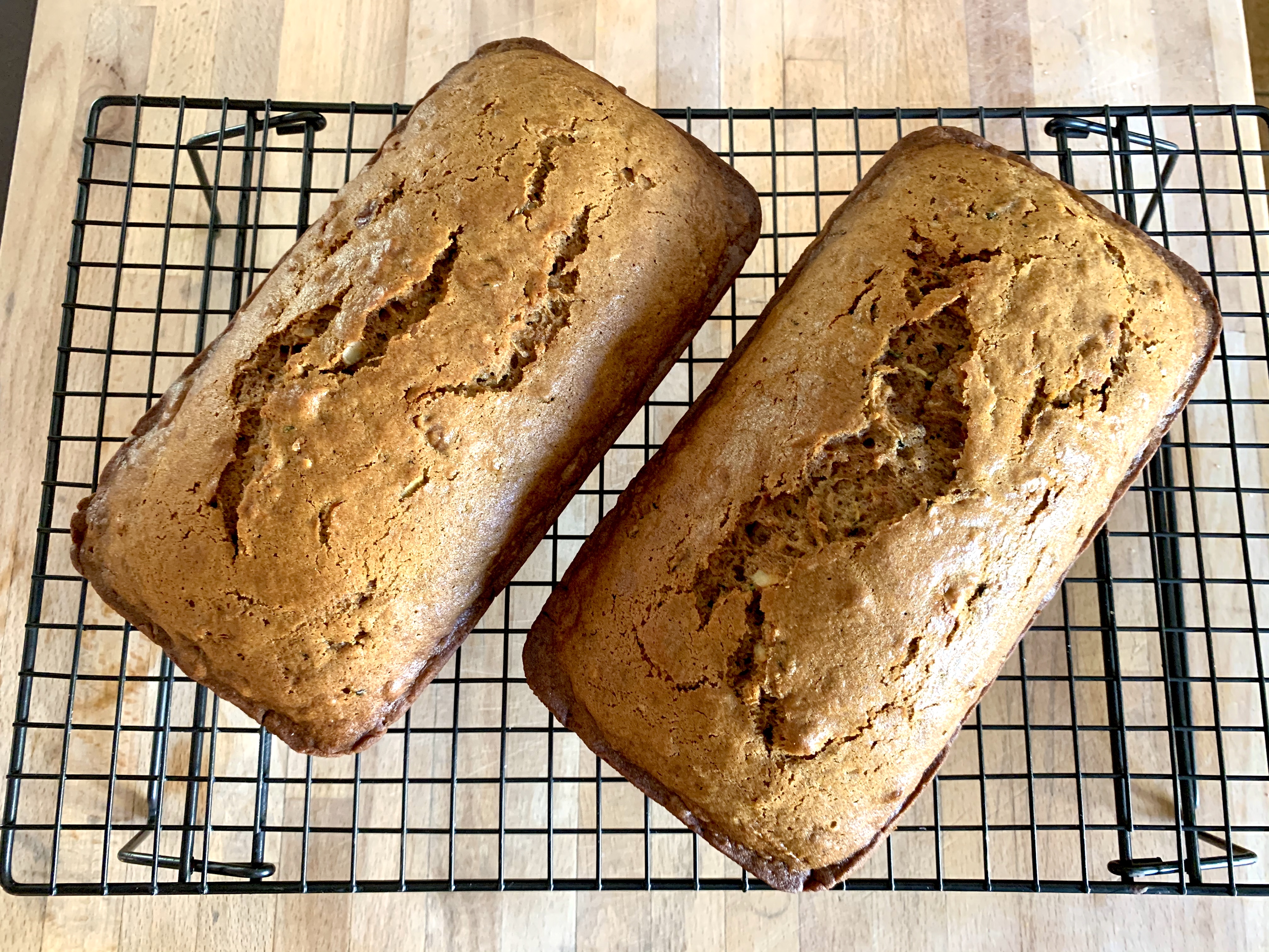 Two Loaves Cooling on the Rack