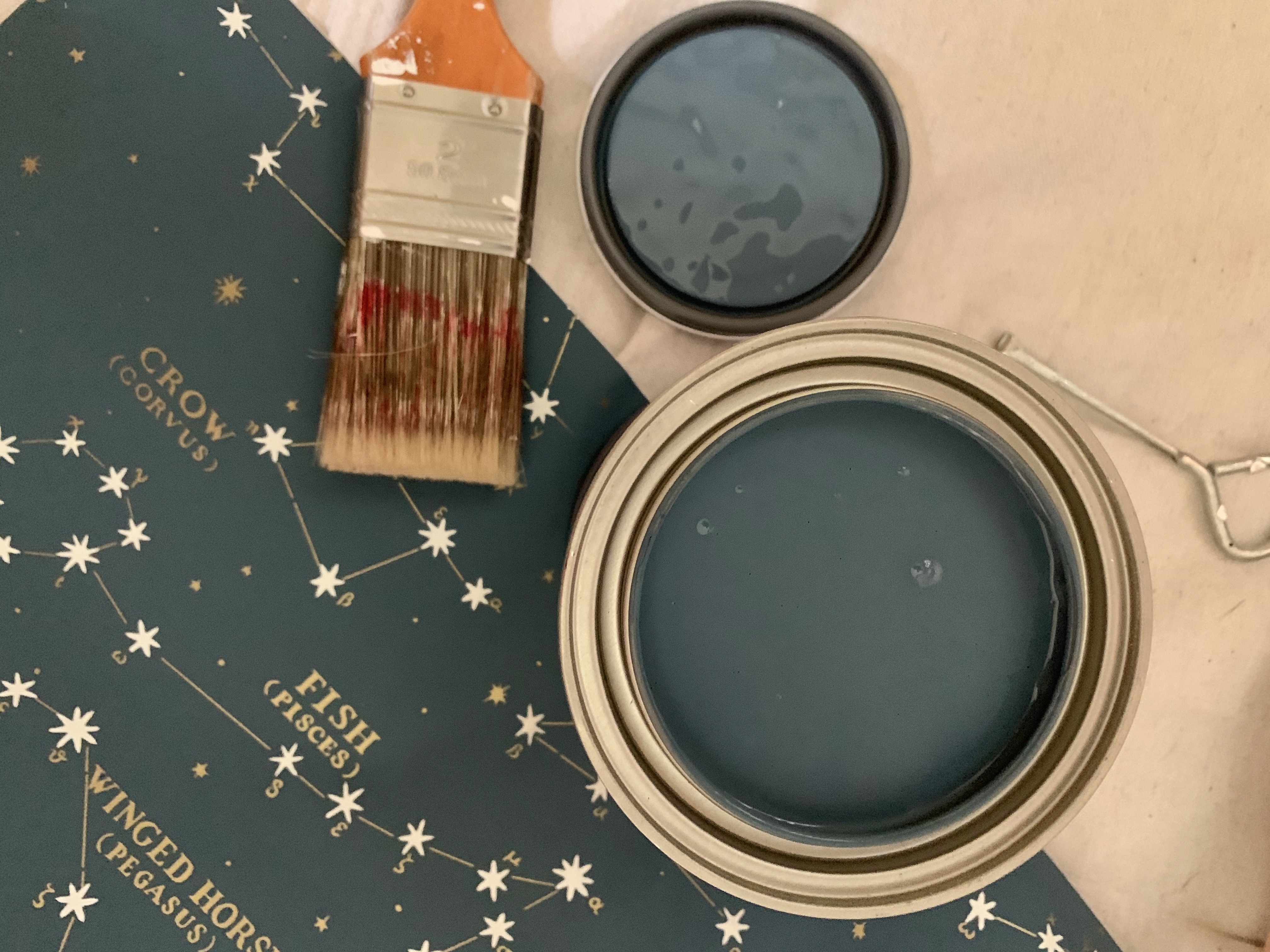 Blue Paint to Match Wallpaper