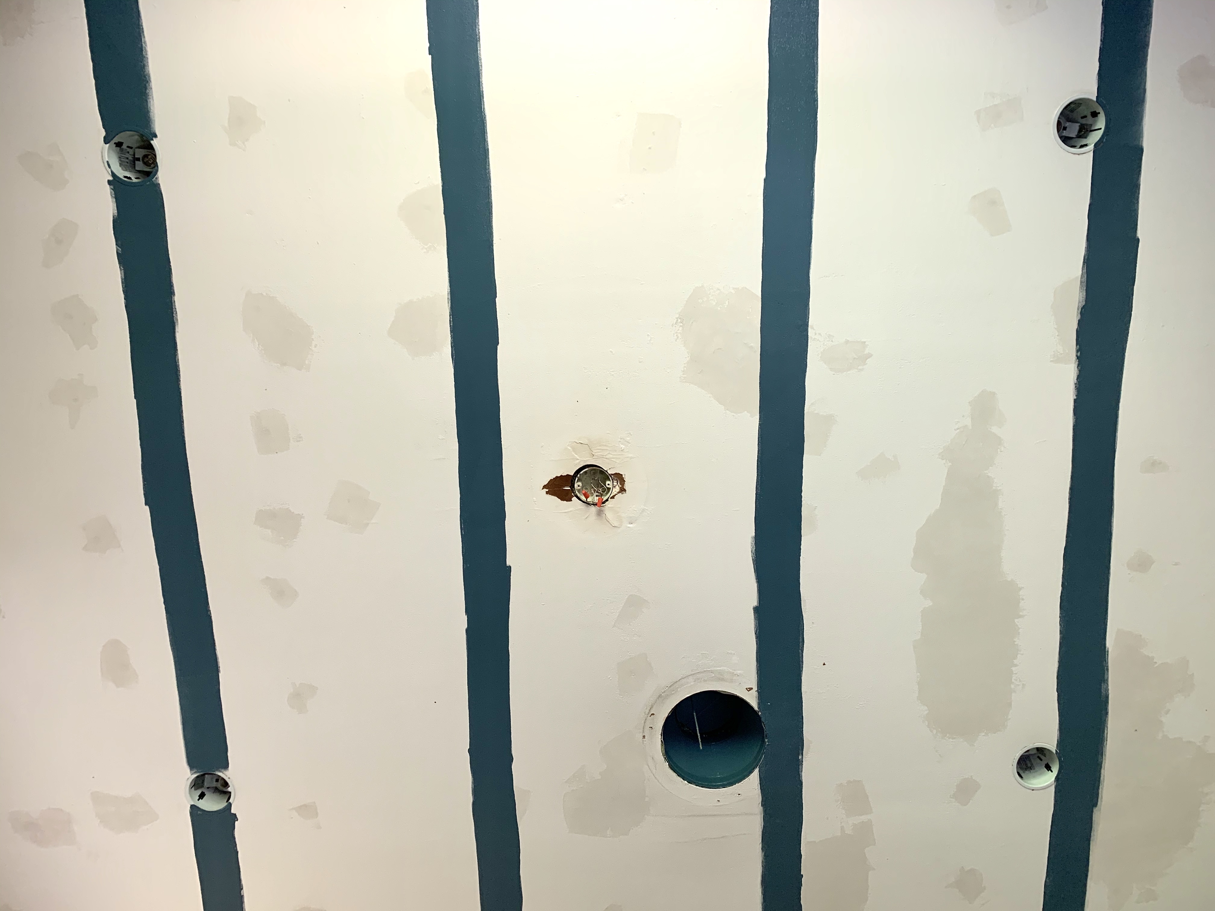 Blue Stripes on Ceiling