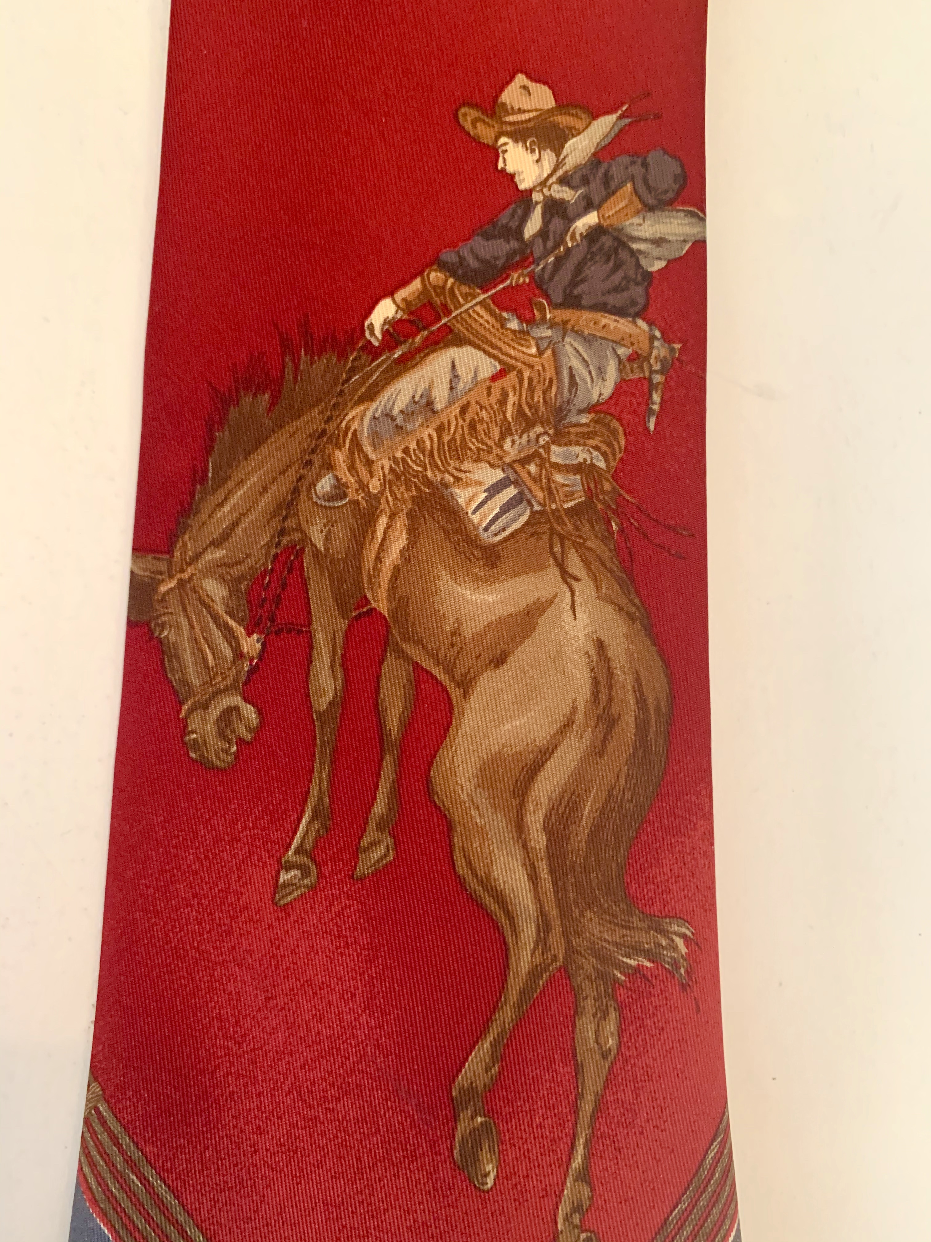 Bronc Buster on Vintage Ralph Lauren Tie