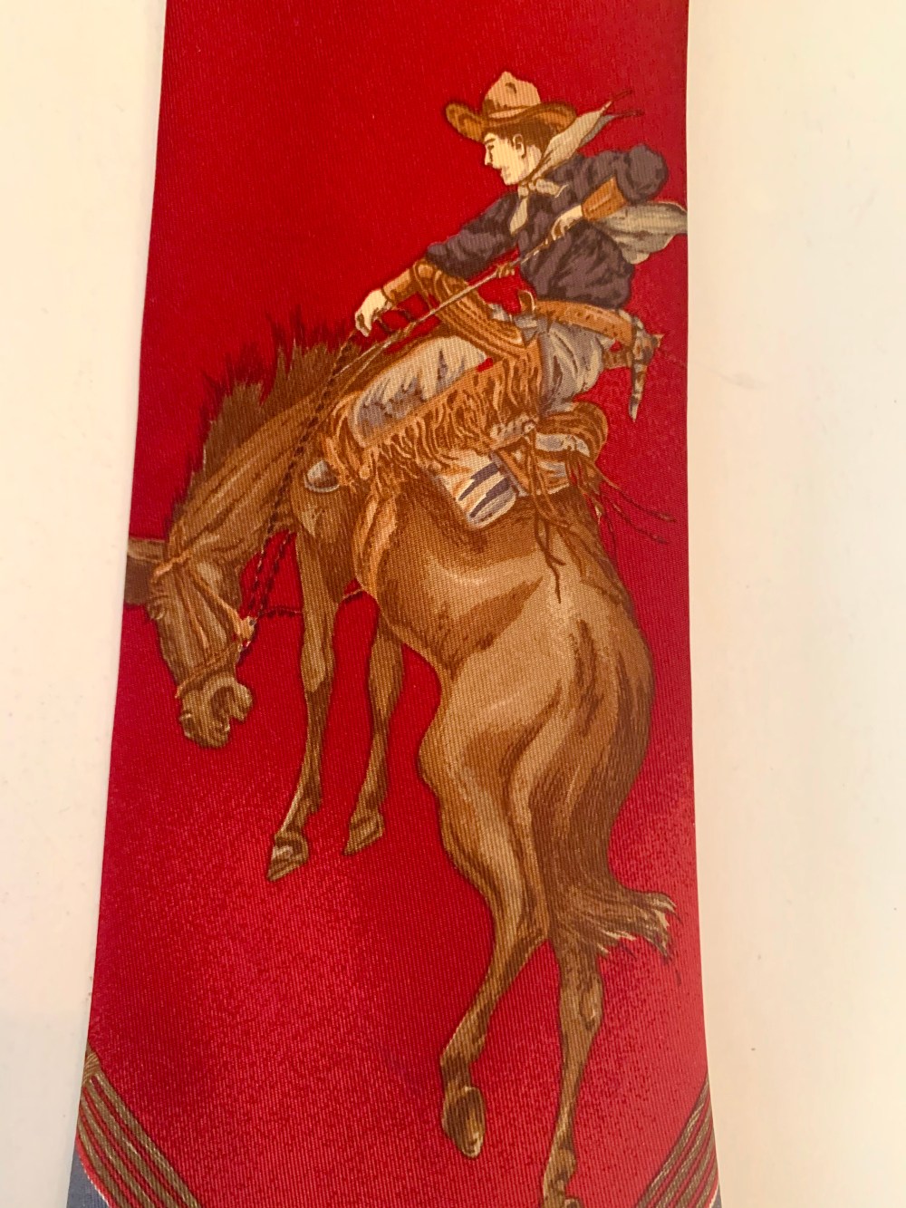 Bronc Buster on Vintage Ralph Lauren Tie