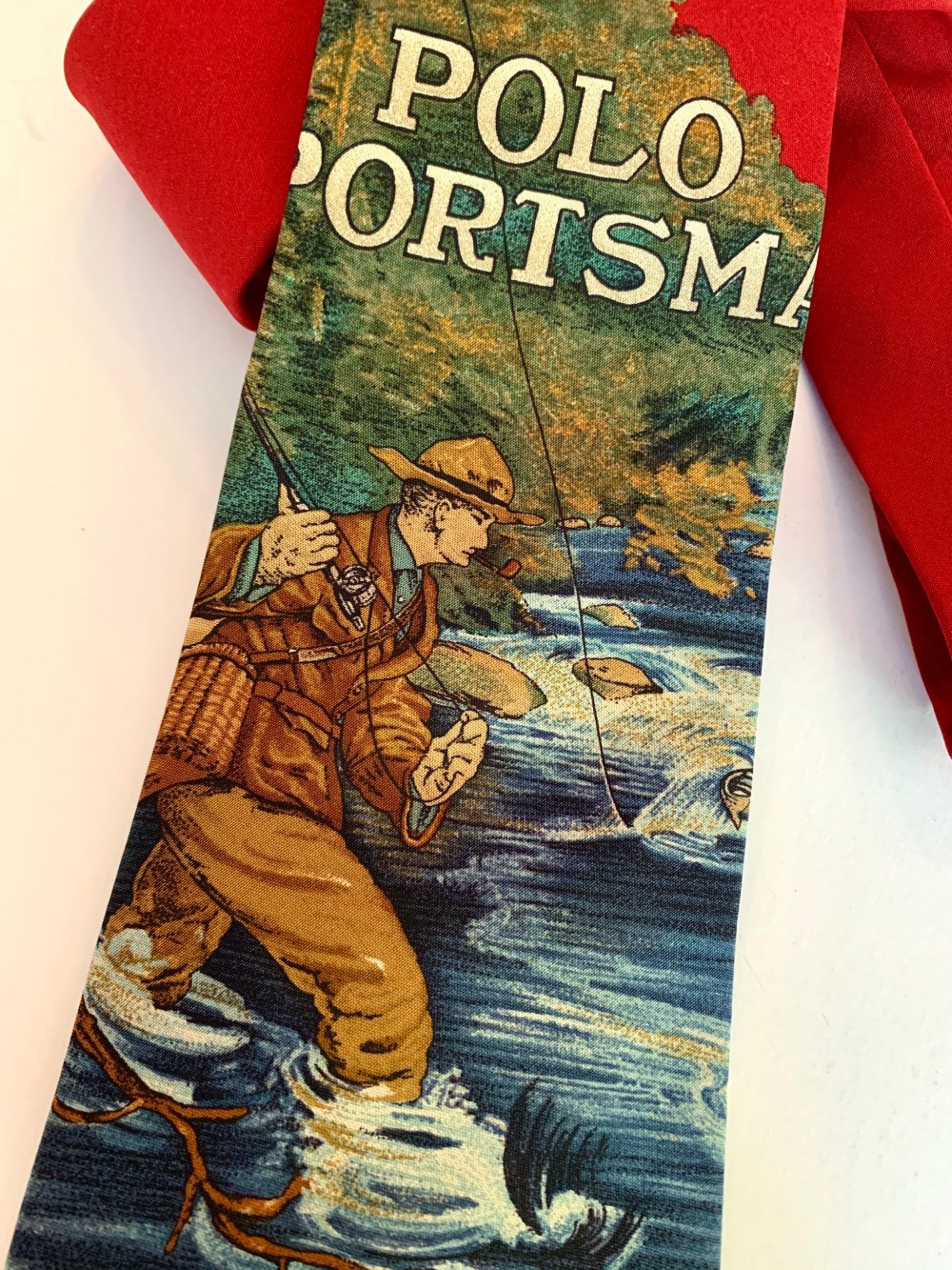 Field and Stream Magazine Cover on Vintage Polo Tie