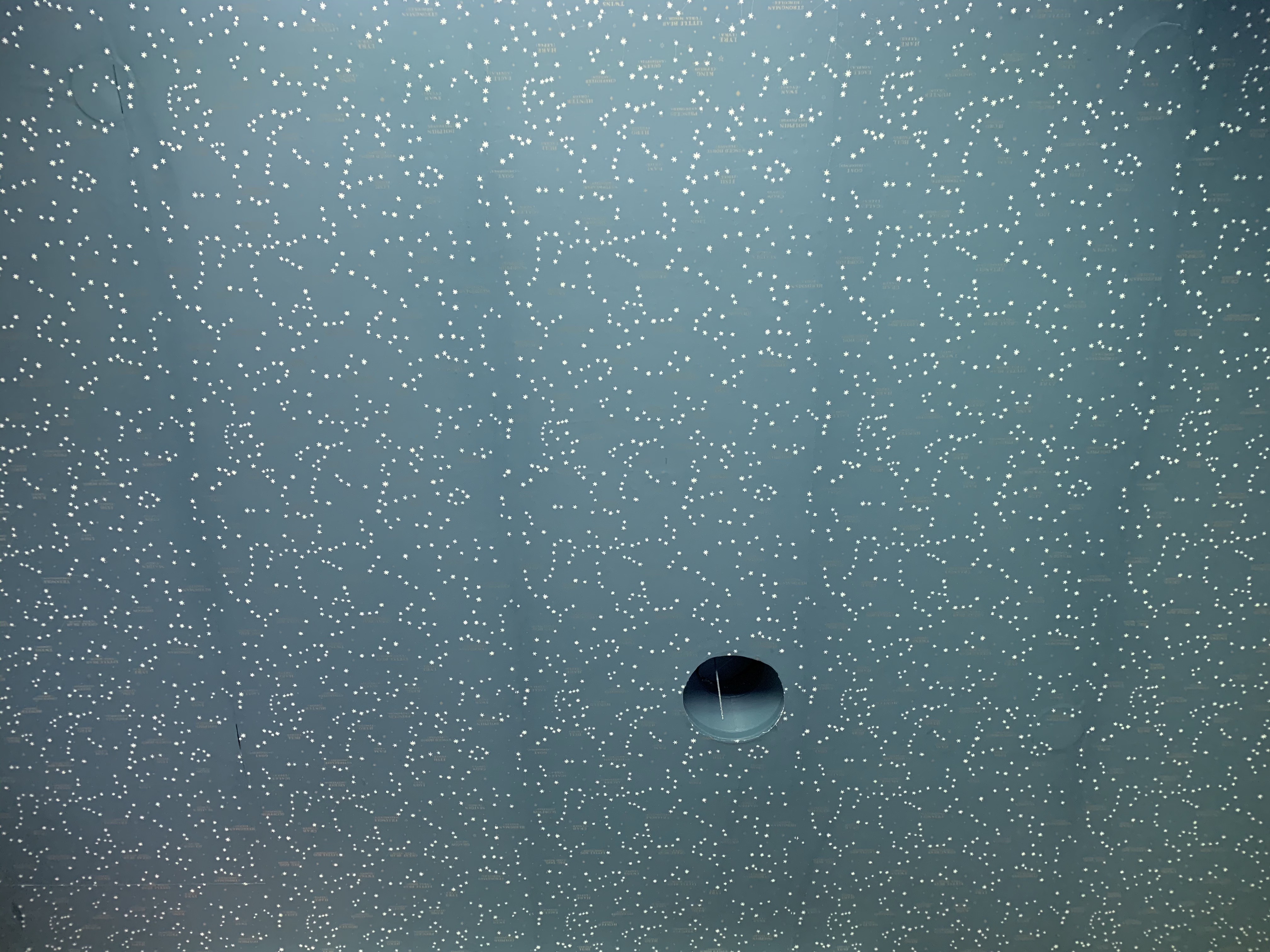 Finished Wallpaper on Ceiling