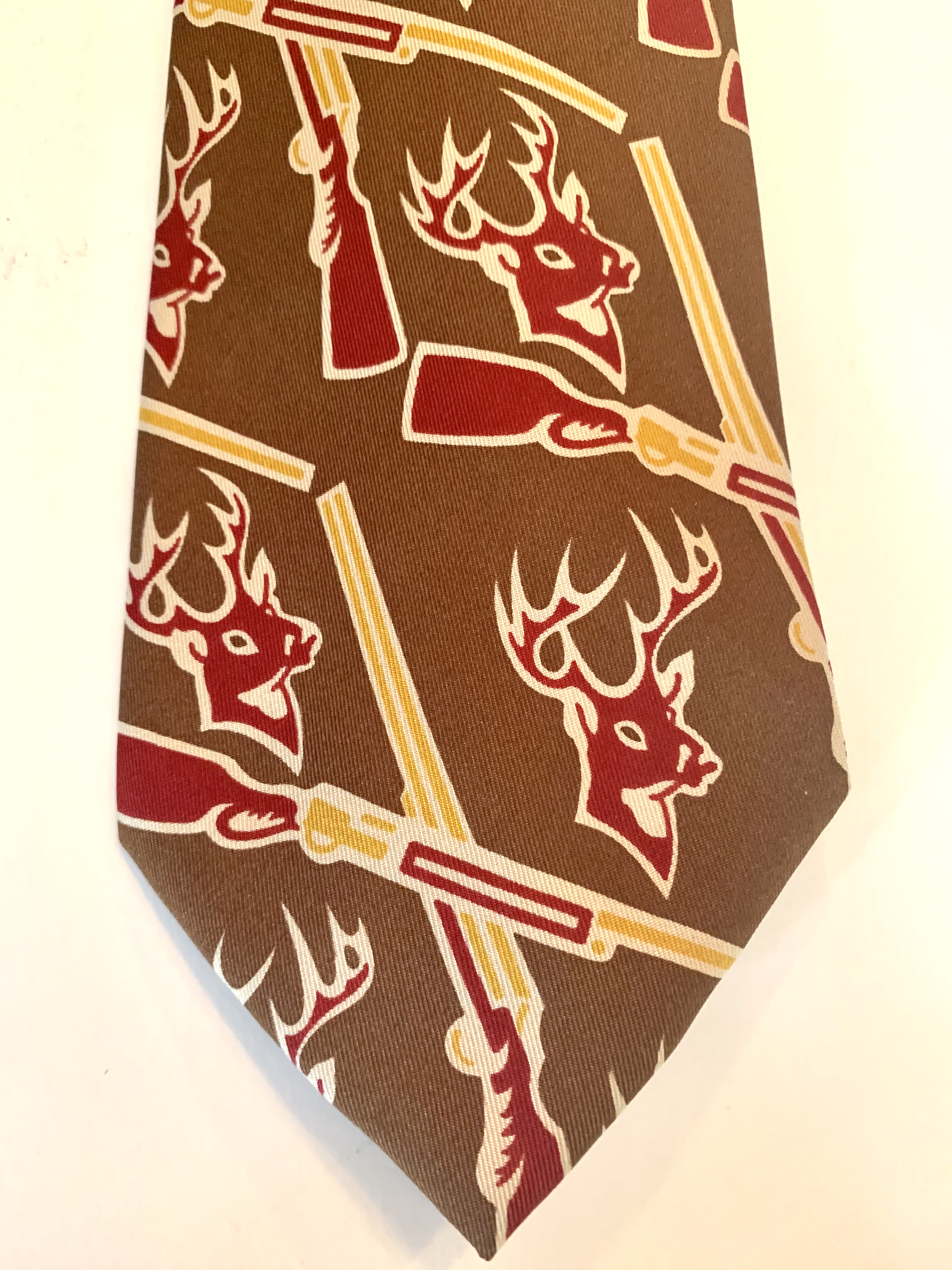 Guns and Bucks on a Vintage Ralph Lauren Converstional Tie