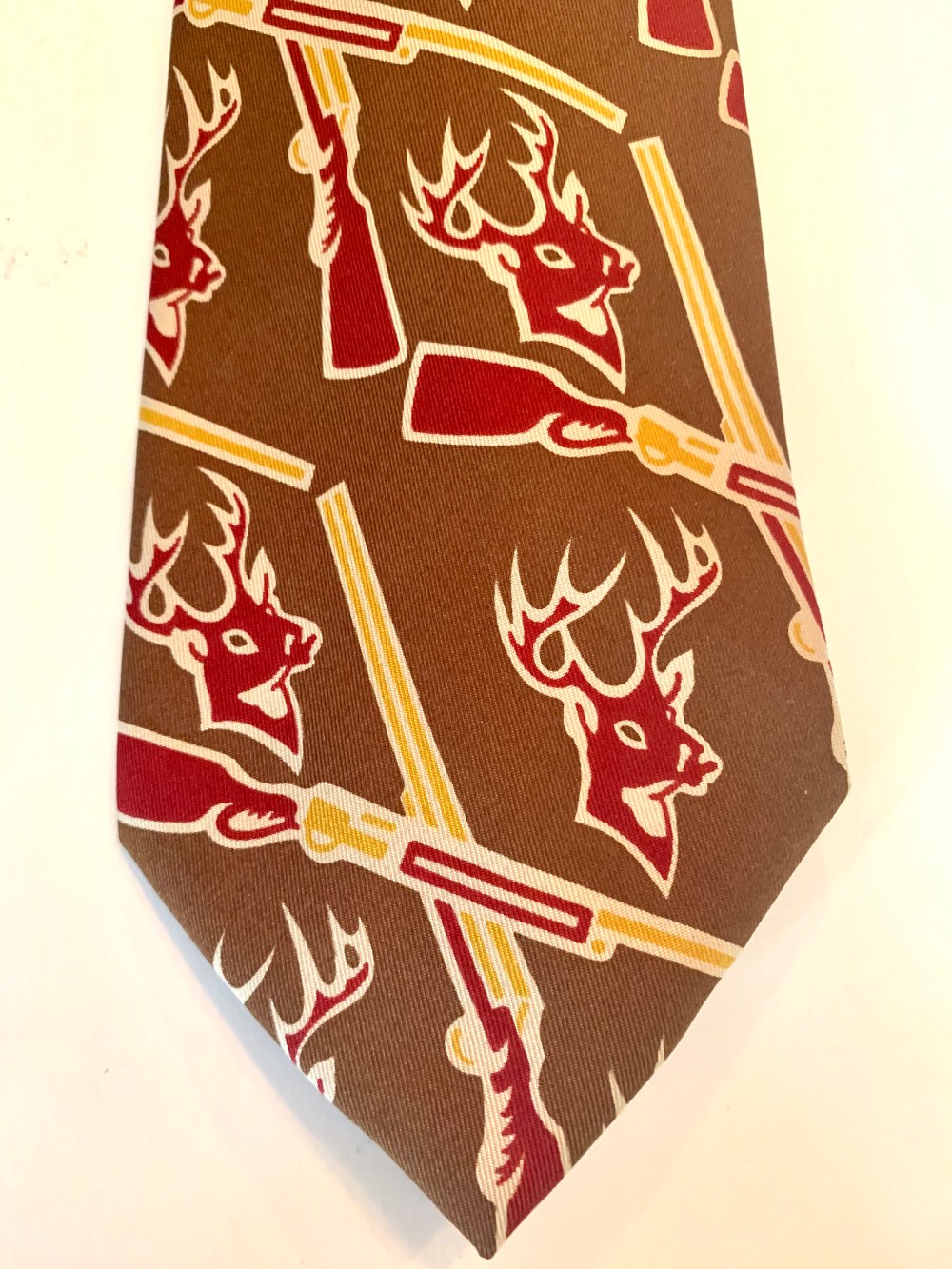Guns and Bucks on a Vintage Ralph Lauren Converstional Tie