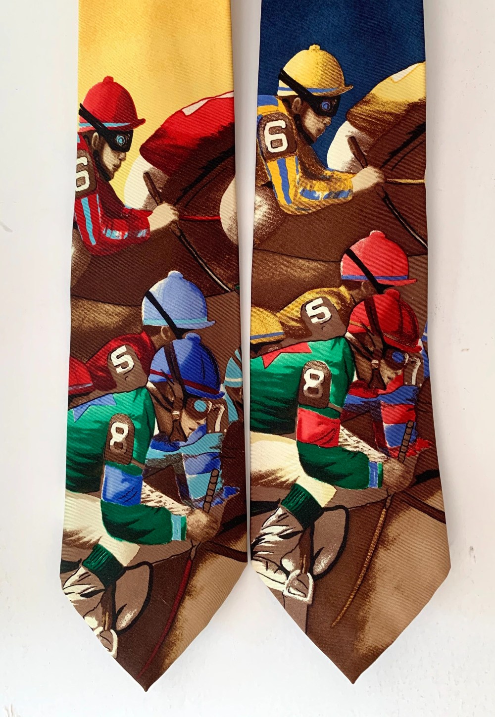 Jockeys Racing Across Old Polo Tie