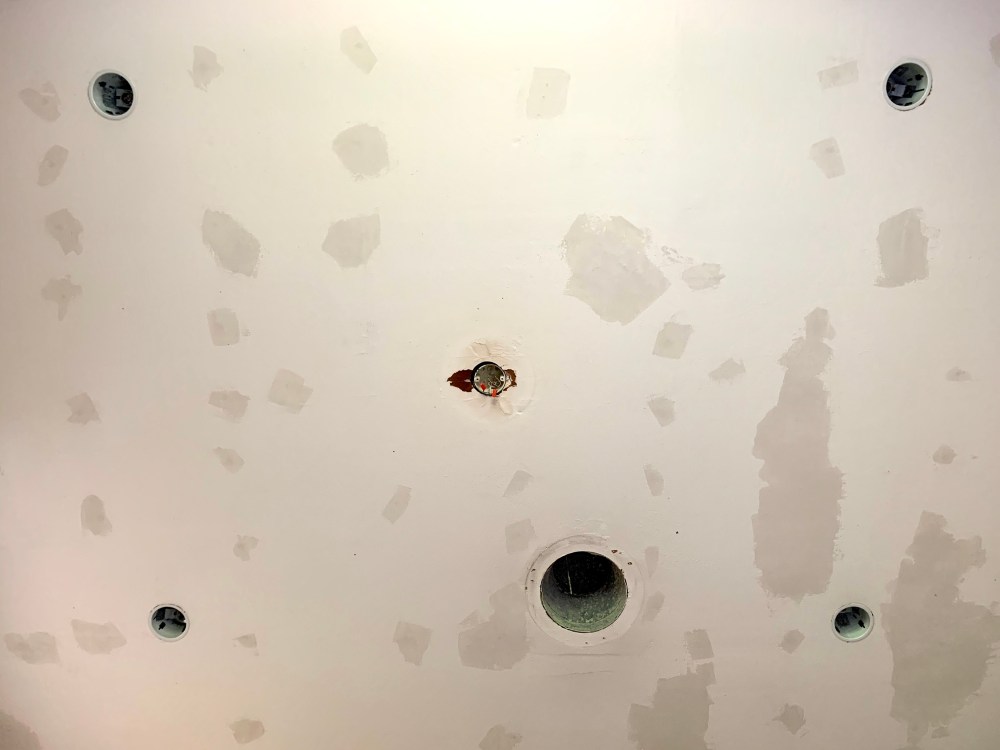 Patched and Scraped Ceiling