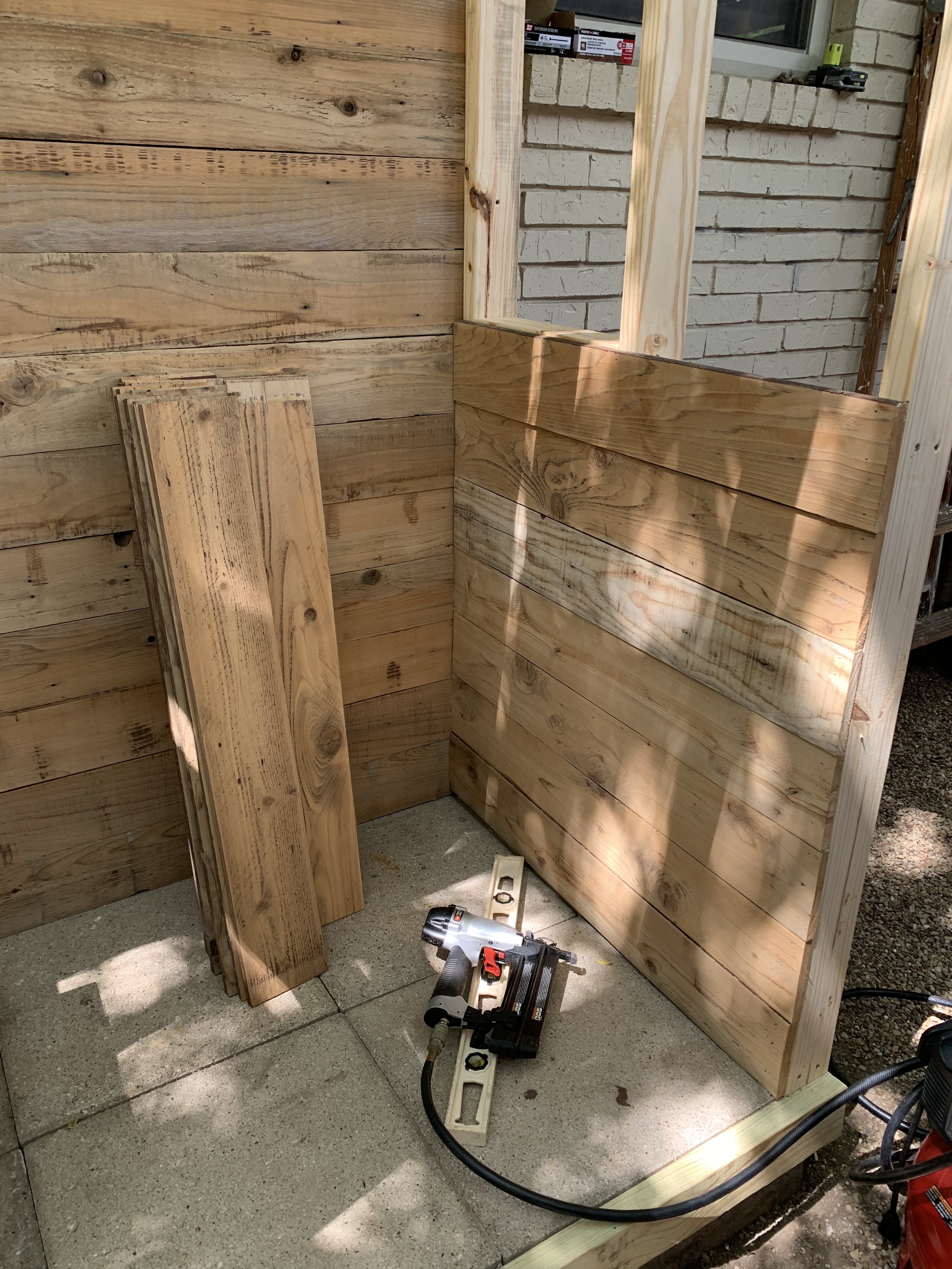 Lining the INside Sides with Reclaimed Cedar