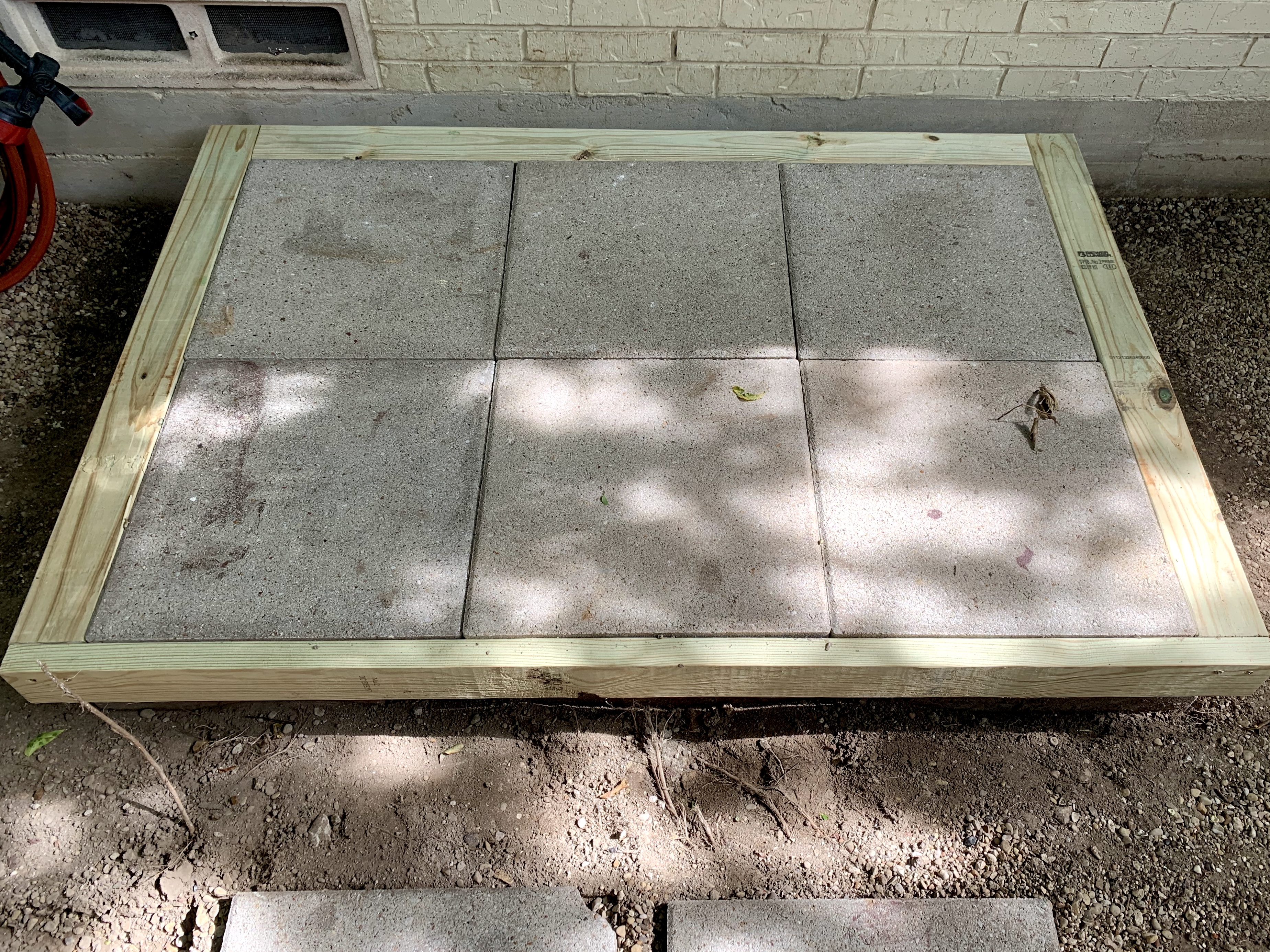 New Base for Tool Shed with Old pavers